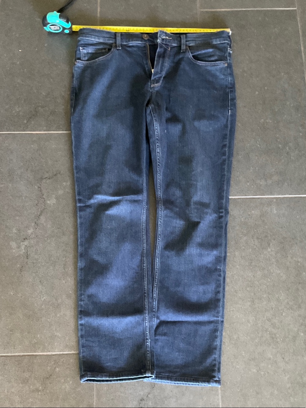 Men's Paige Federal stretchy soft Dark Blue Straight Jeans